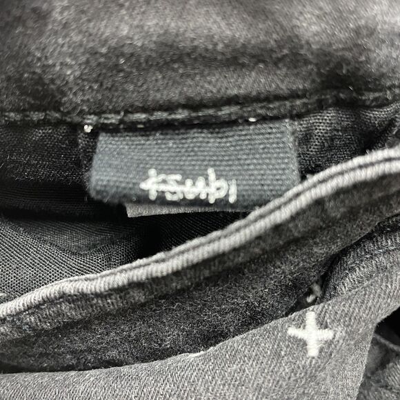 Ksubi Jeans Mens 34 Black Skinny Slim Fit Stretch Denim 5 Pocket Zip Fly Cross - Picture 5 of 12